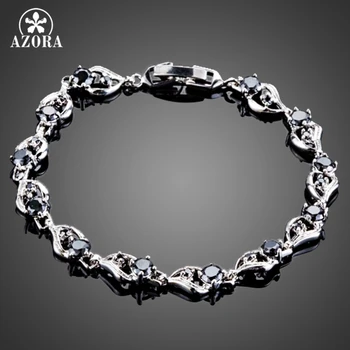 AZORA Unique Design With Round Cut Black Cubic Zircon Heart Bracelet for Lover's Gift TS0148
AZORA Unique Design With Round Cut Black Cubic Zircon Heart Bracelet for Lover's Gift TS0148
