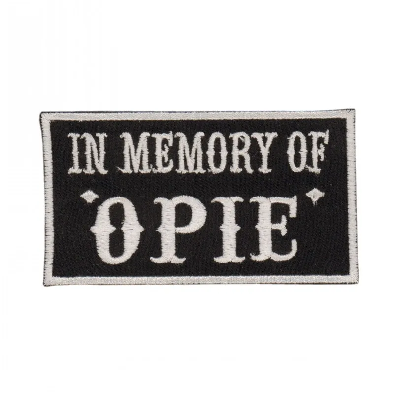 MotoPATCHES IN MEMORY OF OPIE Black Background Embroidered Iron On Patches For Clothing Motorcycle Jacket Patches
MotoPATCHES IN MEMORY OF OPIE Black Background Embroidered Iron On Patches For Clothing Motorcycle Jacket Patches