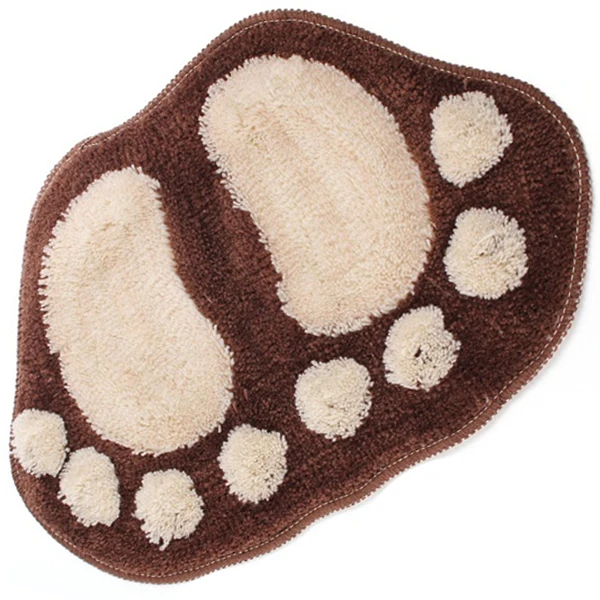 YDSC Durable Large Footprint Figure Soft Shaggy Non-slip Bathroom Bedroom Mat Indoor Feet Rug(58*38/CM) Coffee | Дом и сад