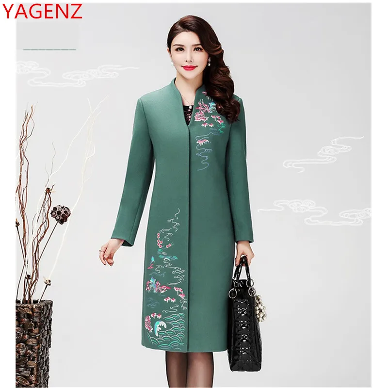 Women coats autumn winter New Woolen coat plus-size Fashion Women's outerwear embroidery coat of wool women's long coats 5XL1726
Women coats autumn winter New Woolen coat plus-size Fashion Women's outerwear embroidery coat of wool women's long coats 5XL1726
