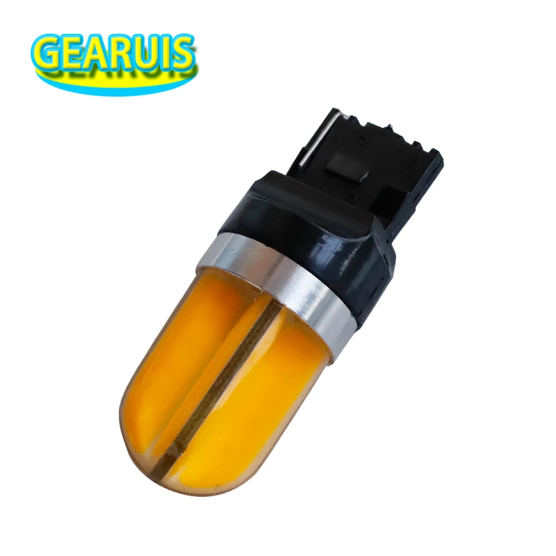 

2pcs T20 W21W 7440 Silicone COB 48 Chips LED 7443 T25 3156 3157 Turn signal light Rear Tail Brake light bulb white red yellow