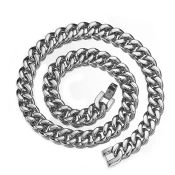 15mm Yellow Gold Filled Stainless Steel Miami Chain Curb Cuban Link Mens Necklace Male Party Jewelry Christmas Gift
15mm Yellow Gold Filled Stainless Steel Miami Chain Curb Cuban Link Mens Necklace Male Party Jewelry Christmas Gift