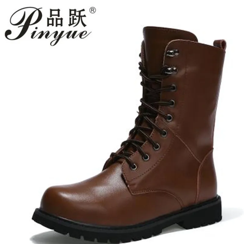 Men's Moto Boots Outdoor Mid-calf Army Boots Men's Leather Military Desert Tactical Boot Shoe Black Combat Boots size 37--48
Men's Moto Boots Outdoor Mid-calf Army Boots Men's Leather Military Desert Tactical Boot Shoe Black Combat Boots size 37--48