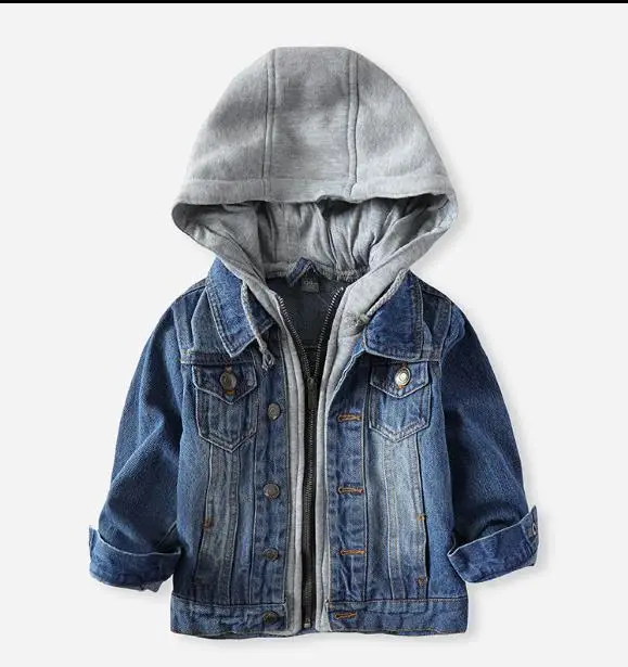 Children's denim jacket: two boys' autumn wear 2018 cuhk children's hooded zipper shirts A049
Children's denim jacket: two boys' autumn wear 2018 cuhk children's hooded zipper shirts A049
