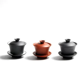 Purple Clay Gaiwan Ceramic zisha Tea cup Set Tureen Ceremony for Puer/Pu'erh/white/black/green/Jinxuan/Oolong/green tea cha
Purple Clay Gaiwan Ceramic zisha Tea cup Set Tureen Ceremony for Puer/Pu'erh/white/black/green/Jinxuan/Oolong/green tea cha