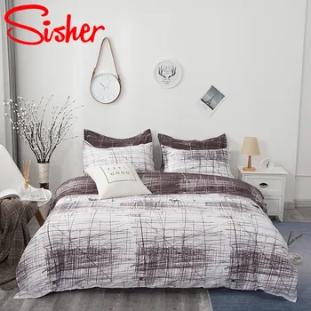 Sisher Nordic Simple Line Print Bedding Set Bedroom Decoration Pillows Duvet Cover Single Double Full Queen King 
Sisher Nordic Simple Line Print Bedding Set Bedroom Decoration Pillows Duvet Cover Single Double Full Queen King