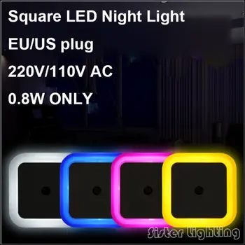 EU/US Plug Square Night light Wall Socket Light-Light Sensor controlled LED Night Light Lamp for baby room
EU/US Plug Square Night light Wall Socket Light-Light Sensor controlled LED Night Light Lamp for baby room