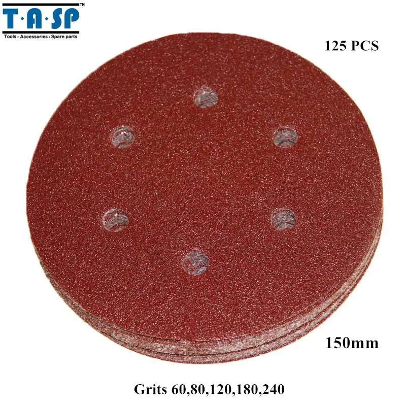 Free shipping 25 Pieces Velcro 6" 150mm 6 hole Sanding Discs Various Grits 60 80 120 180 220 Sandpaper
Free shipping 25 Pieces Velcro 6" 150mm 6 hole Sanding Discs Various Grits 60 80 120 180 220 Sandpaper