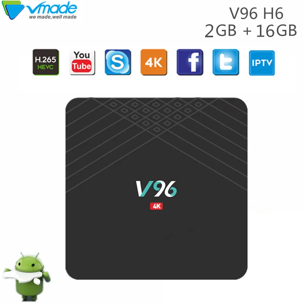 V96 TV set-top box Android 9.0 Allwinner H6 4K Youtube Google 2G+16G TV receiver 1.5Ghz Wi-Fi keyboard Play Store Smart IPTV box
V96 TV set-top box Android 9.0 Allwinner H6 4K Youtube Google 2G+16G TV receiver 1.5Ghz Wi-Fi keyboard Play Store Smart IPTV box