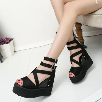 ZHENZHOU 2020 summer Thick bottom sandals muffin bottom wedge fish mouth shoes waterproof platform 11cm high heel Roman shoes
ZHENZHOU 2020 summer Thick bottom sandals muffin bottom wedge fish mouth shoes waterproof platform 11cm high heel Roman shoes