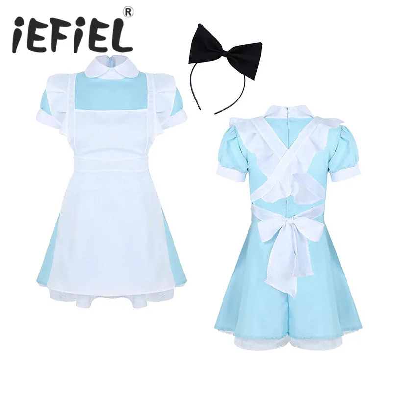 Women Female Cosplay Costumes Dress Halloween French Lolita Maid Costume Cosplay with Apron for Dress Up Fancy Party Clothes
Women Female Cosplay Costumes Dress Halloween French Lolita Maid Costume Cosplay with Apron for Dress Up Fancy Party Clothes