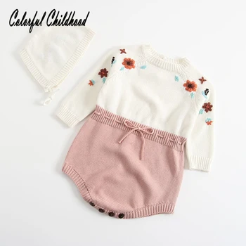 Vintage floral embroidery long sleeve romper baby girls cotton jumpsuit knitted newborn body clothes children outfits
Vintage floral embroidery long sleeve romper baby girls cotton jumpsuit knitted newborn body clothes children outfits