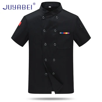 2019 Summer Chef Short Sleeve Uniform Hotel Western Restaurant Food Service Unisex Work Jacket Waiter Waitress Work Shirt
2019 Summer Chef Short Sleeve Uniform Hotel Western Restaurant Food Service Unisex Work Jacket Waiter Waitress Work Shirt