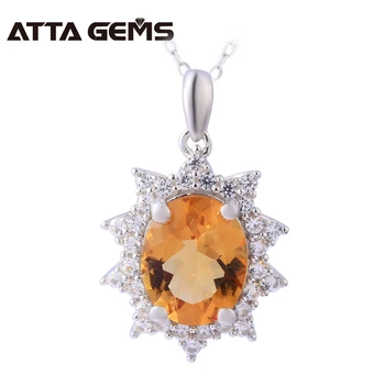 Natural Citrine Sterling Silver Pendants 3.3 Carats Natural Yellow Crystal Women Pendant Fine jewelry for Wedding Birthday Party
Natural Citrine Sterling Silver Pendants 3.3 Carats Natural Yellow Crystal Women Pendant Fine jewelry for Wedding Birthday Party