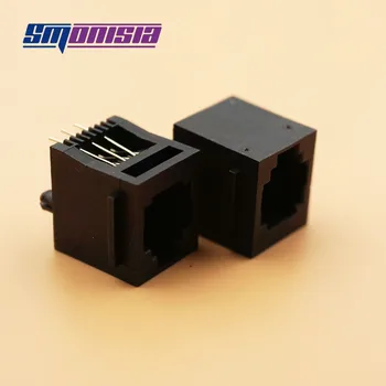 100pcs/lot Vertical RJ11 Socket 52-6P6C Seat RJ12 socket 6Pin Crystal head 180 degrees
100pcs/lot Vertical RJ11 Socket 52-6P6C Seat RJ12 socket 6Pin Crystal head 180 degrees