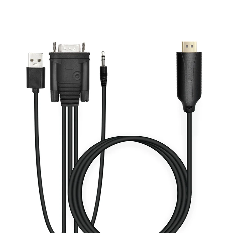 VGA to HDMI Cable VGA2HDMI with Audio 1.8M