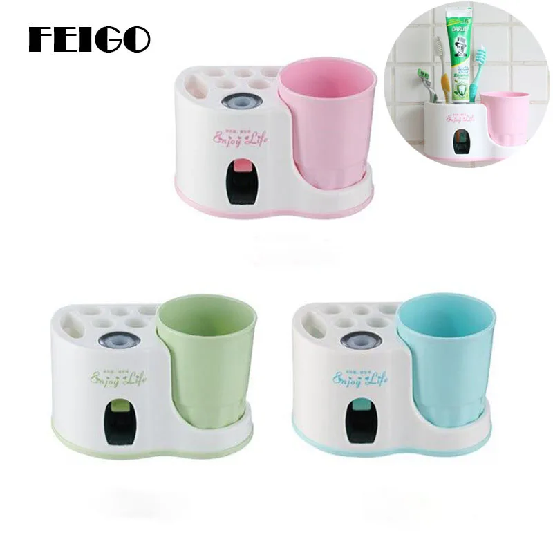 FEIGOLO Multifunction Automatic Toothpaste Dispenser Fast Squeeze Family Toothbrush Holder Cups Bathroom Household Items F156
FEIGOLO Multifunction Automatic Toothpaste Dispenser Fast Squeeze Family Toothbrush Holder Cups Bathroom Household Items F156