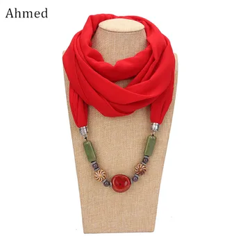 Ahmed Fashion Satement Chiffon Geometry Beads Pendant Scarf Necklace New Bohemian Ethnic Scarves Collar Jewelry for Women
Ahmed Fashion Satement Chiffon Geometry Beads Pendant Scarf Necklace New Bohemian Ethnic Scarves Collar Jewelry for Women