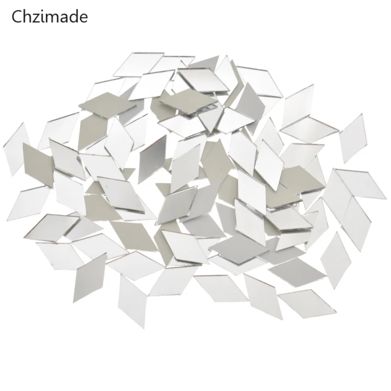 Chzimade 100Pcs Diamond Shape Glass Mirror Mosaic Tiles Bulk Home Crafts DIY Wall Artwork Supplies
Chzimade 100Pcs Diamond Shape Glass Mirror Mosaic Tiles Bulk Home Crafts DIY Wall Artwork Supplies