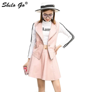 Streetwear Leather Sets Women Summer Casual Sets Single Button Sleeveless Genuine Leather Vest High Waist Zipper A Line Skirts
Streetwear Leather Sets Women Summer Casual Sets Single Button Sleeveless Genuine Leather Vest High Waist Zipper A Line Skirts