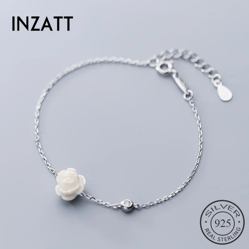 INZATT Real 925 Sterling Silver Minimalist White Flower Bracelet For Fashion Women Party Cute Fine Jewelry Accessories 2019 Gift
INZATT Real 925 Sterling Silver Minimalist White Flower Bracelet For Fashion Women Party Cute Fine Jewelry Accessories 2019 Gift