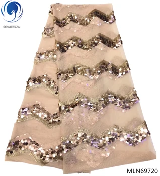 BEAUTIFICAL african sequins lace fabric african lace fabric with sequin 2019 fashion 5yards/piece free shipping for dress MLN697
BEAUTIFICAL african sequins lace fabric african lace fabric with sequin 2019 fashion 5yards/piece free shipping for dress MLN697