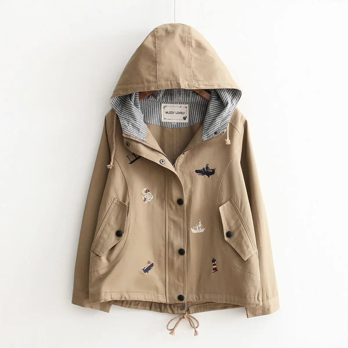 Harajuku Fashion Womens Cartoon Embroidery Jackets Spring Autumn Hooded Zipper Streetwear Clothes Woman Hot Casual Coats
Harajuku Fashion Womens Cartoon Embroidery Jackets Spring Autumn Hooded Zipper Streetwear Clothes Woman Hot Casual Coats