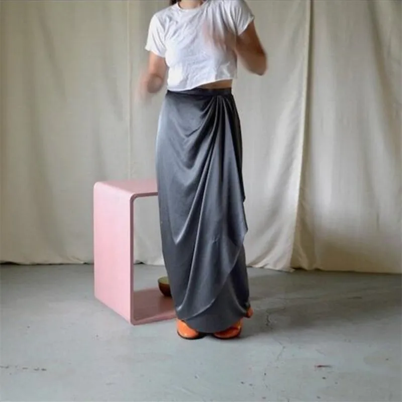 Hot Sale Grey Chiffon Long Skirt Sexy Side Slit Zipper Waistline Maxi Skirts 2019 Fashion Summer Style Saia Custom Made
Hot Sale Grey Chiffon Long Skirt Sexy Side Slit Zipper Waistline Maxi Skirts 2019 Fashion Summer Style Saia Custom Made