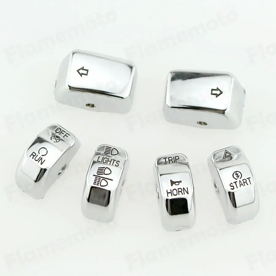 Motorcycle Accessories Chrome Control Switch Button Cap Kit 6 PCS For Harley Dyna Softail XL 2011-2015
Motorcycle Accessories Chrome Control Switch Button Cap Kit 6 PCS For Harley Dyna Softail XL 2011-2015