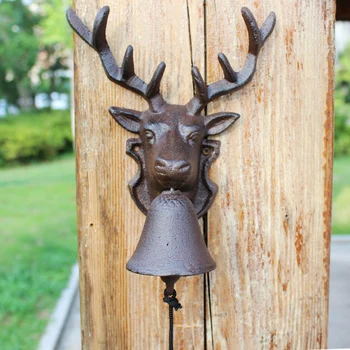 Reindeer Head Cast Iron Hand Cranking Wall Bell American Country Farmhouse Garden Decor Rustic Wall Mounted Welcome Door Bell
Reindeer Head Cast Iron Hand Cranking Wall Bell American Country Farmhouse Garden Decor Rustic Wall Mounted Welcome Door Bell