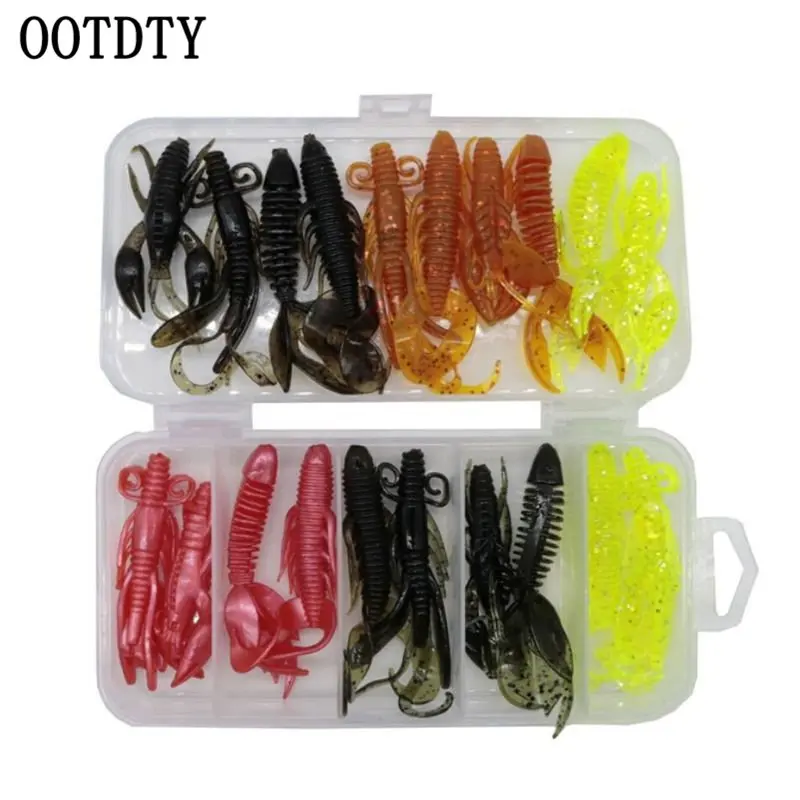 OOTDTY 20 Pcs Fishing Bait Flower-tail Locust Crayfish Shape Baiting Freshwater Fish Fake Bionic Baits
OOTDTY 20 Pcs Fishing Bait Flower-tail Locust Crayfish Shape Baiting Freshwater Fish Fake Bionic Baits