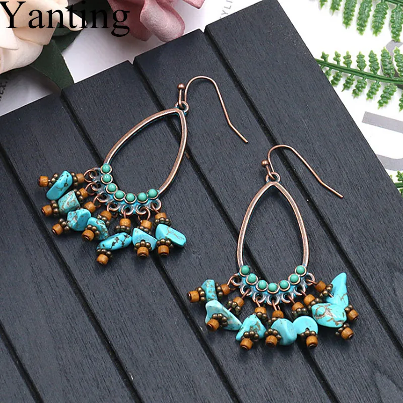 Yanting Vintage Water Drop Earrings For Women Blue Stone Tassel Earrings Female 2018 Boho Earings Fashion Jewelry 0190
Yanting Vintage Water Drop Earrings For Women Blue Stone Tassel Earrings Female 2018 Boho Earings Fashion Jewelry 0190