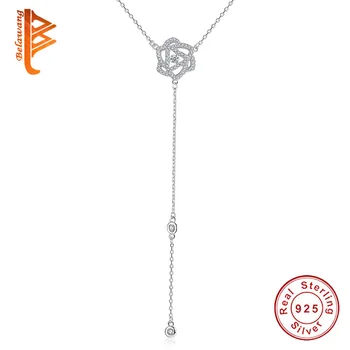 BELAWANG New 925 Sterling Silver Flowers Crystal Long Pendants Necklace Link Chain Necklaces Choker For Women Fashion Jewelry
BELAWANG New 925 Sterling Silver Flowers Crystal Long Pendants Necklace Link Chain Necklaces Choker For Women Fashion Jewelry