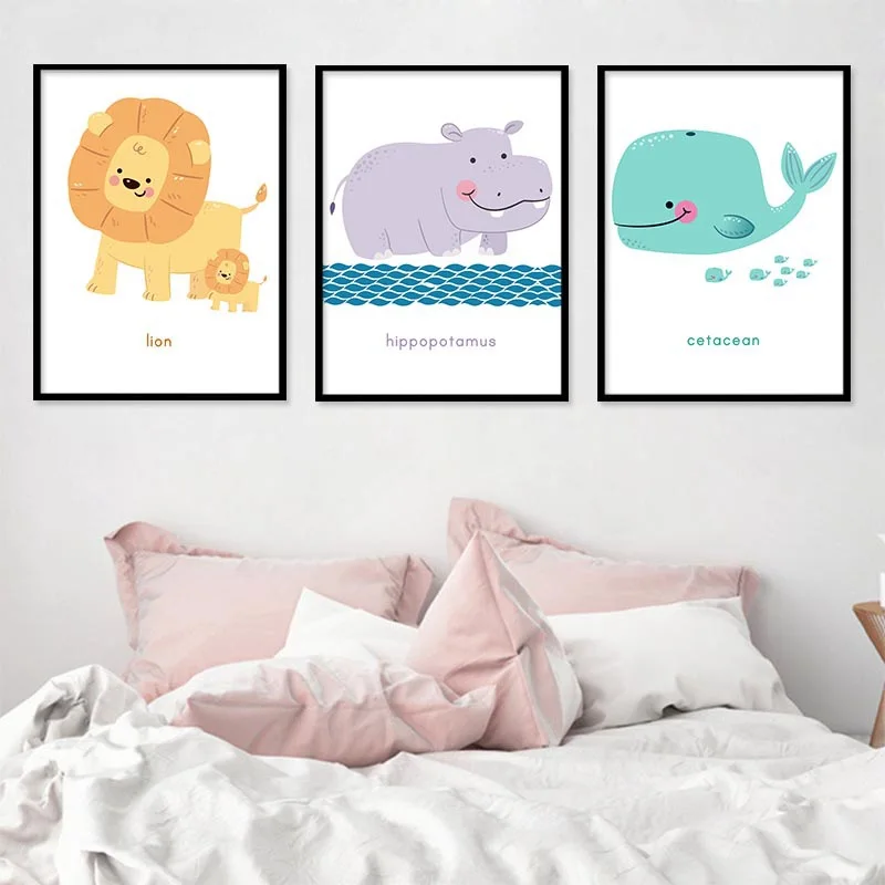 Nordic Art Lion Whale Canvas Poster Painting Cartoon Animal Wall Picture Print Children Baby Kid Bedroom Room Decor No Frame 643
Nordic Art Lion Whale Canvas Poster Painting Cartoon Animal Wall Picture Print Children Baby Kid Bedroom Room Decor No Frame 643
