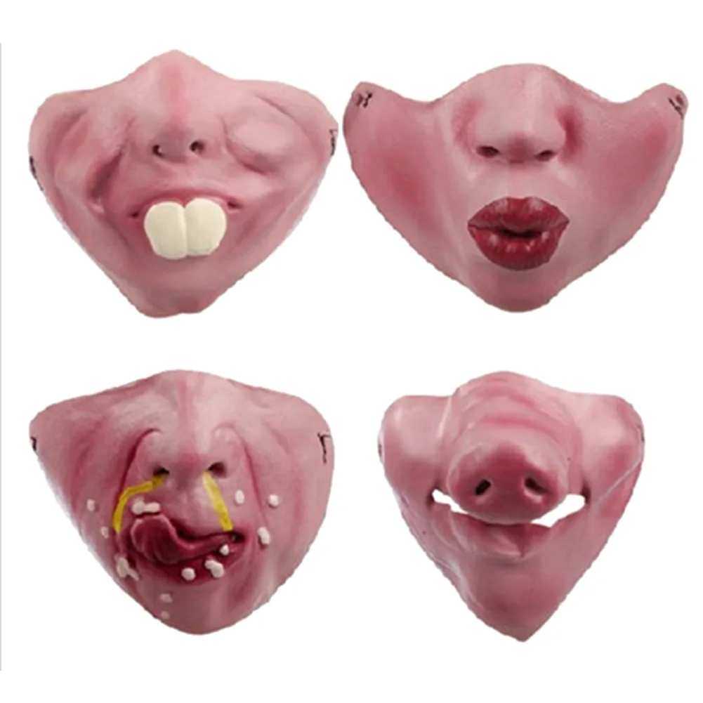 Women Men Halloween Kiss Vampire Latex Scary Mask Horror Creepy Elastic Band Half Face Masks Funny Costume Trick Toys
Women Men Halloween Kiss Vampire Latex Scary Mask Horror Creepy Elastic Band Half Face Masks Funny Costume Trick Toys