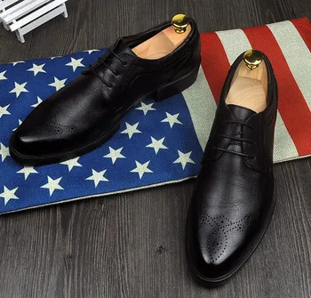 male autumn england style slip on retro leather shoes male pointed toes male brogue shoes male business lace up dress shoes
male autumn england style slip on retro leather shoes male pointed toes male brogue shoes male business lace up dress shoes