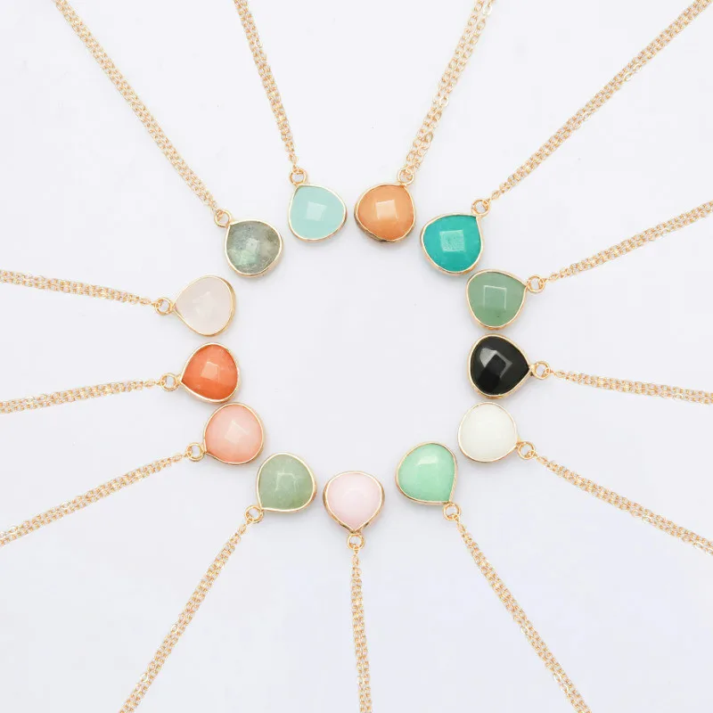 12 Colors Lovely Small Natural Moon Stone Bohemian Statement Necklace Girl Pink Quartz Water Drop Choker Female Elegant Necklace
12 Colors Lovely Small Natural Moon Stone Bohemian Statement Necklace Girl Pink Quartz Water Drop Choker Female Elegant Necklace