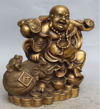 dr138 13" Marked Chinese Bronze Wealth Happy Laugh Maitreya Buddha JinChan Ruyi Statue
dr138 13" Marked Chinese Bronze Wealth Happy Laugh Maitreya Buddha JinChan Ruyi Statue