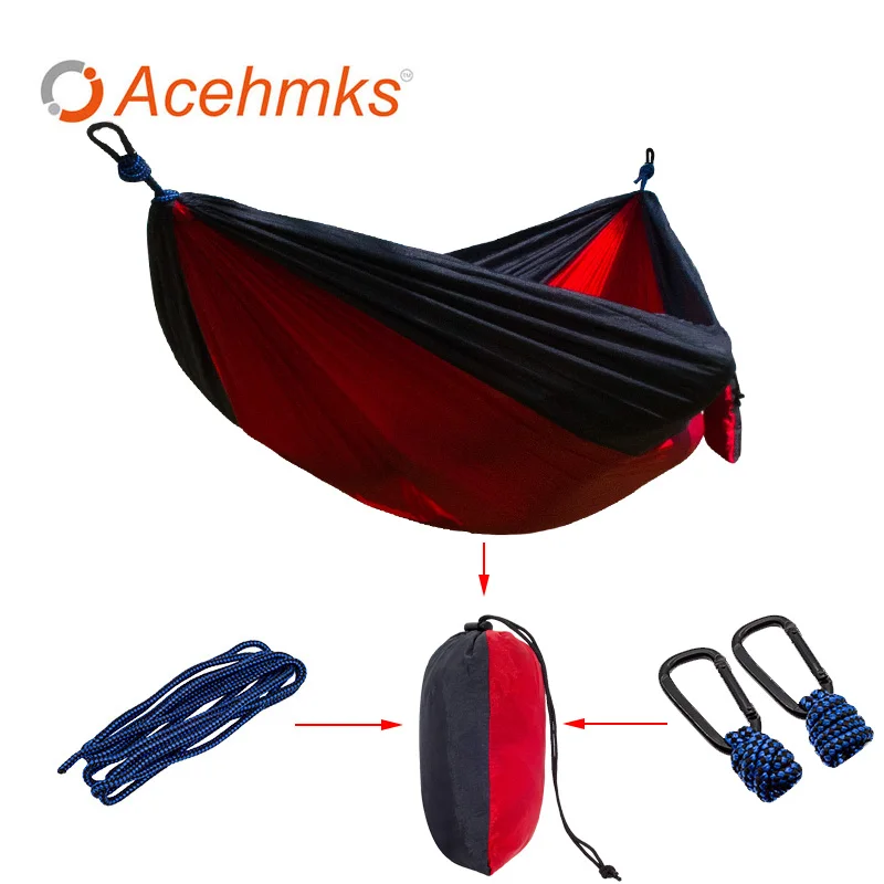 Acehmks Portable Parachute Hammock Outdoor Survival Camping Hammocks Garden Leisure Travel Double hanging Swing 270cmx140cm
Acehmks Portable Parachute Hammock Outdoor Survival Camping Hammocks Garden Leisure Travel Double hanging Swing 270cmx140cm