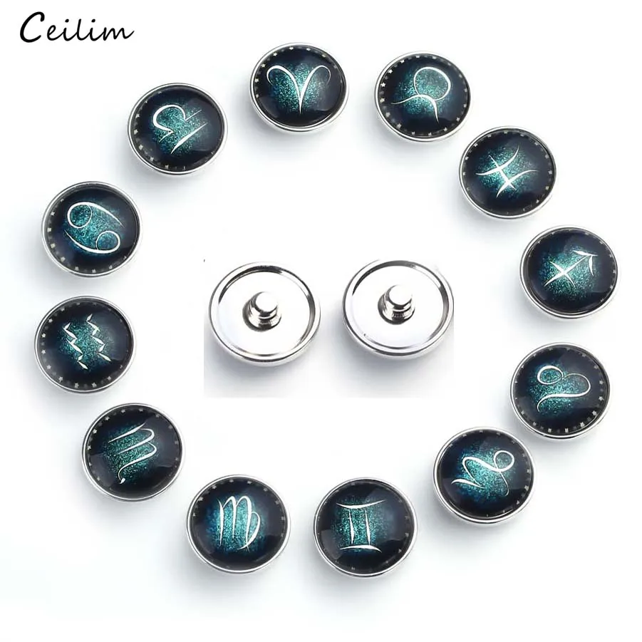 Cheap Wholesale 12 Constellation Zodiac Snap Buttons Fit Button Jewelry Making 20mm Grow in the Dark Glass Snap for Bracelet DIY
Cheap Wholesale 12 Constellation Zodiac Snap Buttons Fit Button Jewelry Making 20mm Grow in the Dark Glass Snap for Bracelet DIY