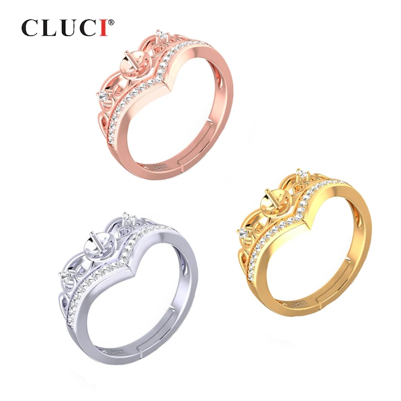 CLUCI 925 пробы Серебряное женское кольцо с короной и жемчугом, регулируемое кольцо 925 пробы, ювелирное изделие, корона для женщин, кольца SR2193SB
CLUCI 925 пробы Серебряное женское кольцо с короной и жемчугом, регулируемое кольцо 925 пробы, ювелирное изделие, корона для женщин, кольца SR2193SB