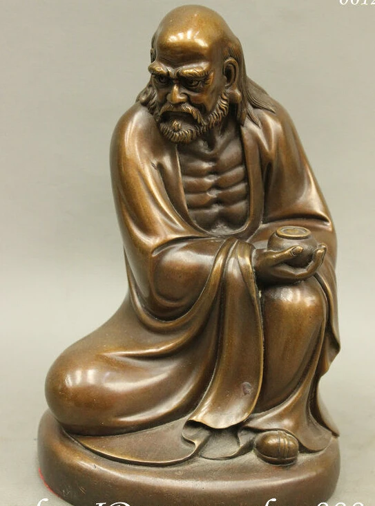 9" Chinese Pure Bronze Mahayana Arhat Damo Bodhidharma Dharma Buddha Bowl Statue
9" Chinese Pure Bronze Mahayana Arhat Damo Bodhidharma Dharma Buddha Bowl Statue