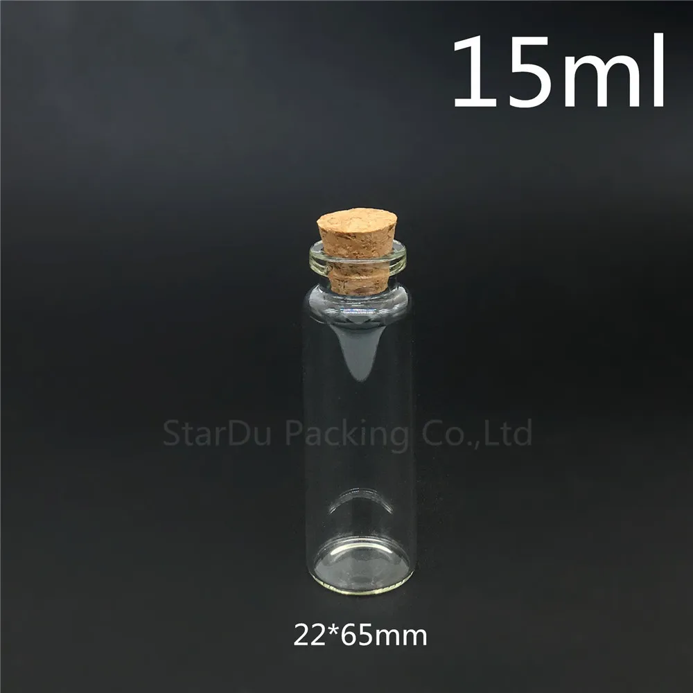 Фото 48pcs 15ml Small Cute Mini Cork Stopper Glass Bottles Vials Jars Containers 15cc Wishing Bottle With | Красота и здоровье
