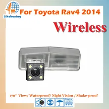 Беспроводной 1/4 Цвет ПЗС заднего вида Камера/Парковка сзади Камера для Toyota RAV4 2014 Ночное видение/обзора 170 градусов /Водонепроницаемый