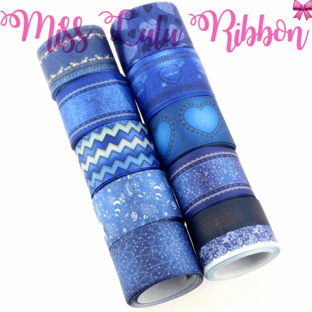 16mm-75mm Jeans Series Heart Lace Wave Patterns Printed Grosgrain/Foe Ribbon DIY Valentine's Day Gift Packing Stuff 50yards/roll
16mm-75mm Jeans Series Heart Lace Wave Patterns Printed Grosgrain/Foe Ribbon DIY Valentine's Day Gift Packing Stuff 50yards/roll