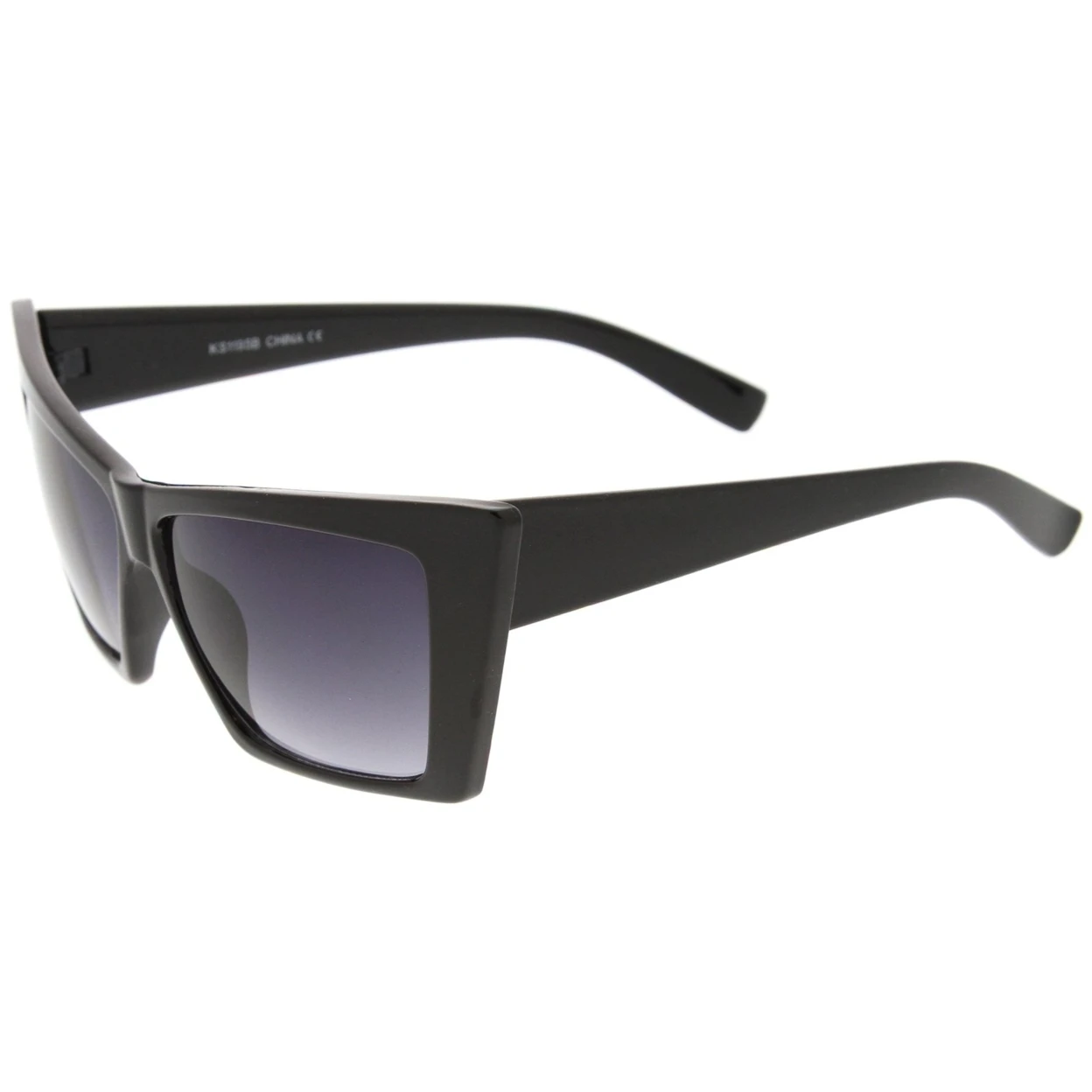 High Point Geometric Frame Square Lens Cat Eye Sunglasses 58mm (2)