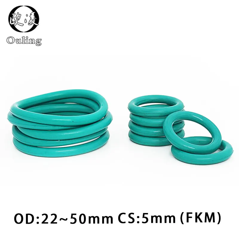 5PCS/lot Rubber Rings Green FKM O ring Seal CS5mm OD22/25/28/30/32/35/38/40/42/45/48/50mm Rubber O-Rings Seal Gasket Washer
5PCS/lot Rubber Rings Green FKM O ring Seal CS5mm OD22/25/28/30/32/35/38/40/42/45/48/50mm Rubber O-Rings Seal Gasket Washer