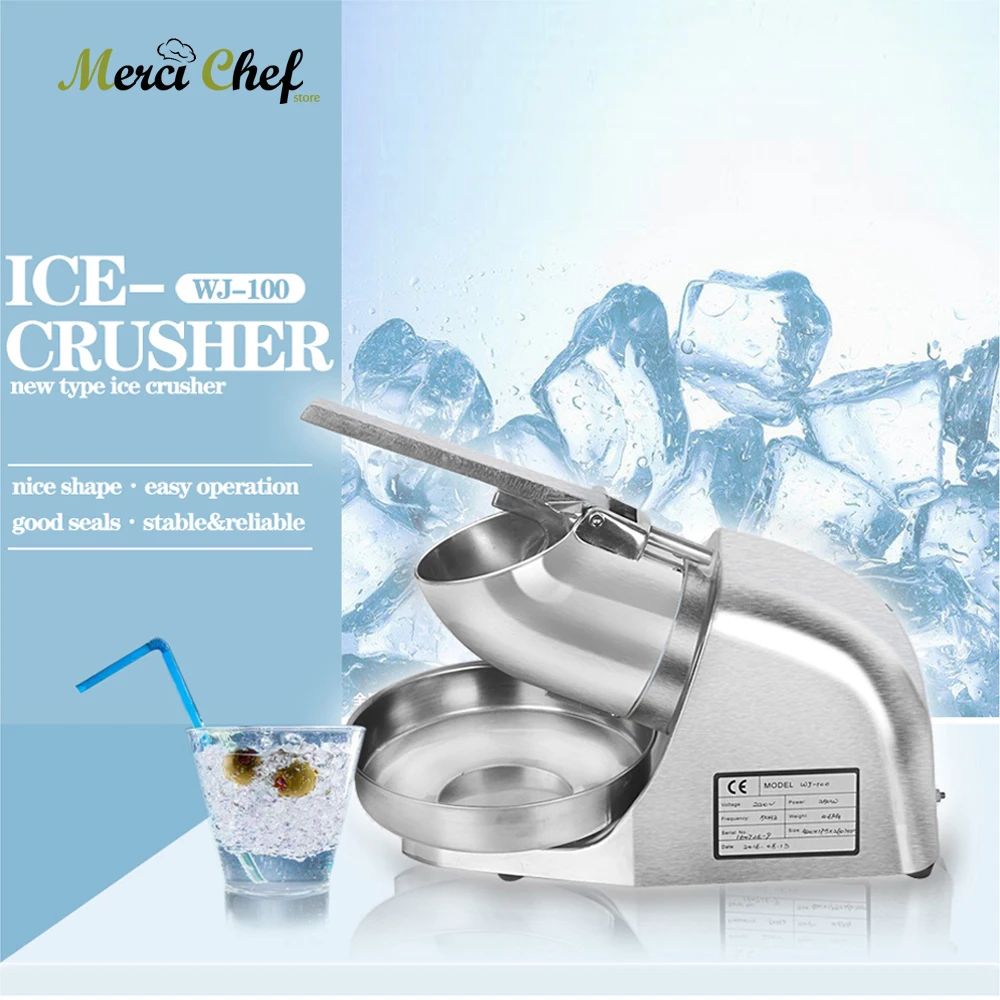 

ITOP Ice Crusher Smoothie Maker Stainless Steel Electric Ice Shaver/Manual Ice Crusher Machine Cocktail Maker For Drink Bar