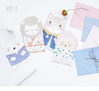 Cute animals friend envelope ( 4 pcs) + letter paper ( 4 pcs) set / Envelope set / Wholesale 
Cute animals friend envelope ( 4 pcs) + letter paper ( 4 pcs) set / Envelope set / Wholesale