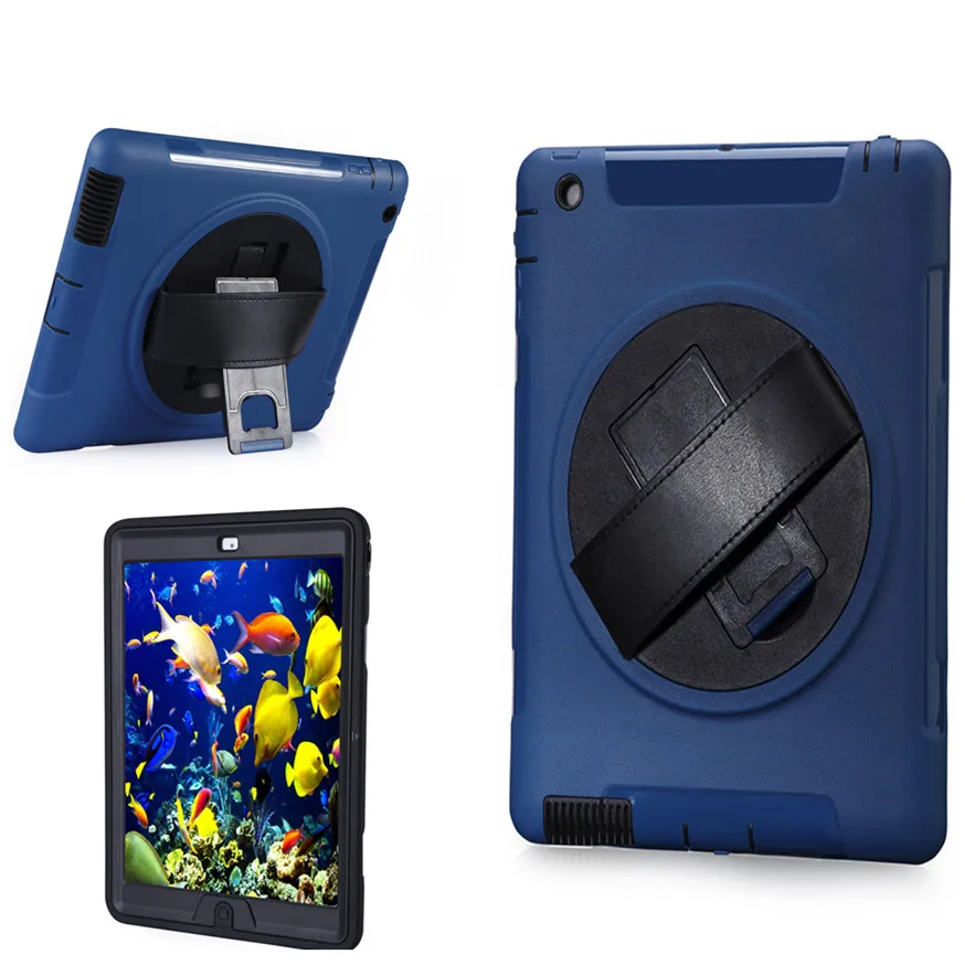 3 Layer Protection PC+TPU Case For iPad 2/3/4, 360 Rotation Stand Adjustable Leather Hand Strap Shockproof Tablet Cover
3 Layer Protection PC+TPU Case For iPad 2/3/4, 360 Rotation Stand Adjustable Leather Hand Strap Shockproof Tablet Cover